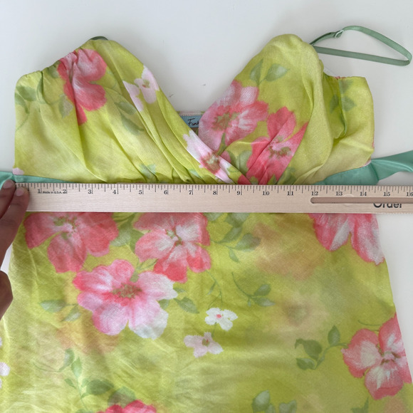 Vintage Y2K Babydoll Top Medium Cami Floral Fairy 100% Cotton Coquette Romantic - Picture 10 of 11